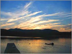 Enjoy beautiful sunsets on Long Pond